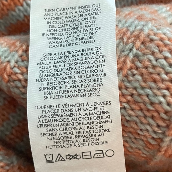 CAbi 4105 Ombre Pullover Tunic Orange Stripes Small - Picture 5 of 6